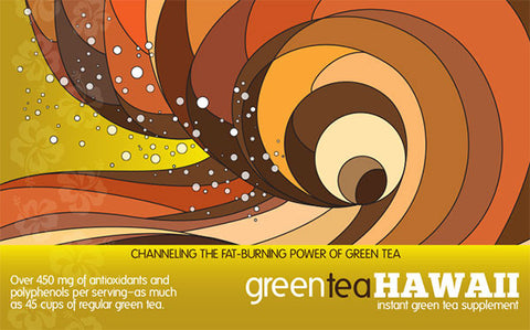 Green Tea Hawaii - Mocha flavor: 1 Box, 60 Packets